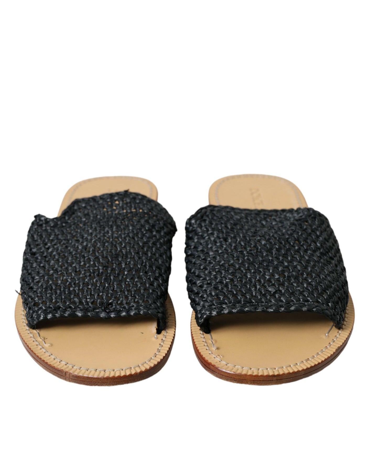 Schicke monochrome Raffia Slides