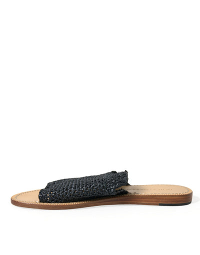 Schicke monochrome Raffia Slides