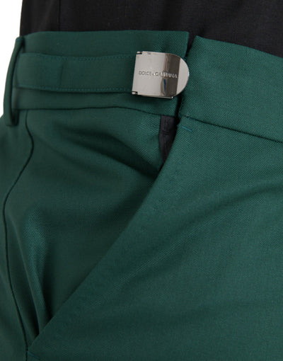 Grüne Wolle Männer Slim Fit Chino Hosen