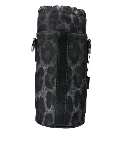 Schicker runder Flaschenhalter mit Leopardenmuster