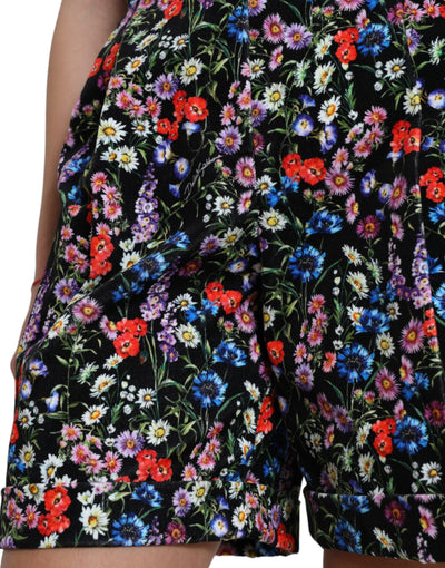 Chic Floral Hohe Taille Hot Pants Shorts