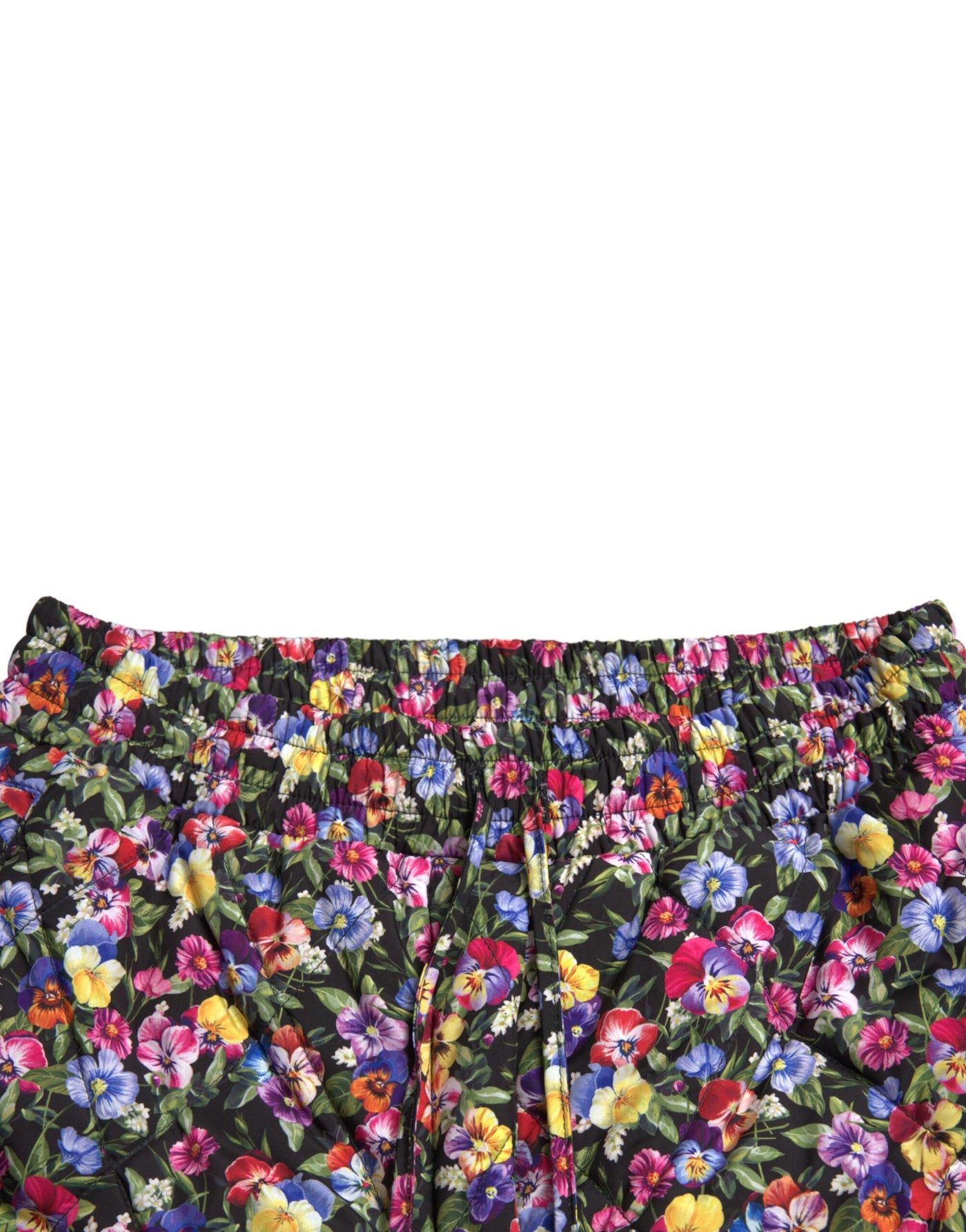 Lebendige Shorts mit hoher Taille und Blumenmuster