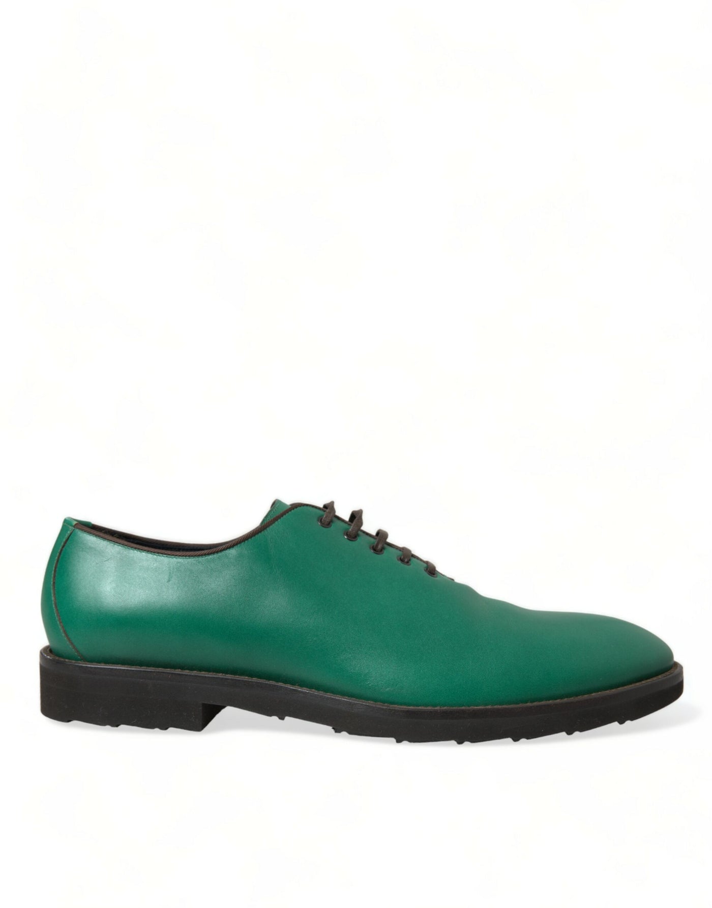 Elegante Oxford-Schuhe aus grünem Leder