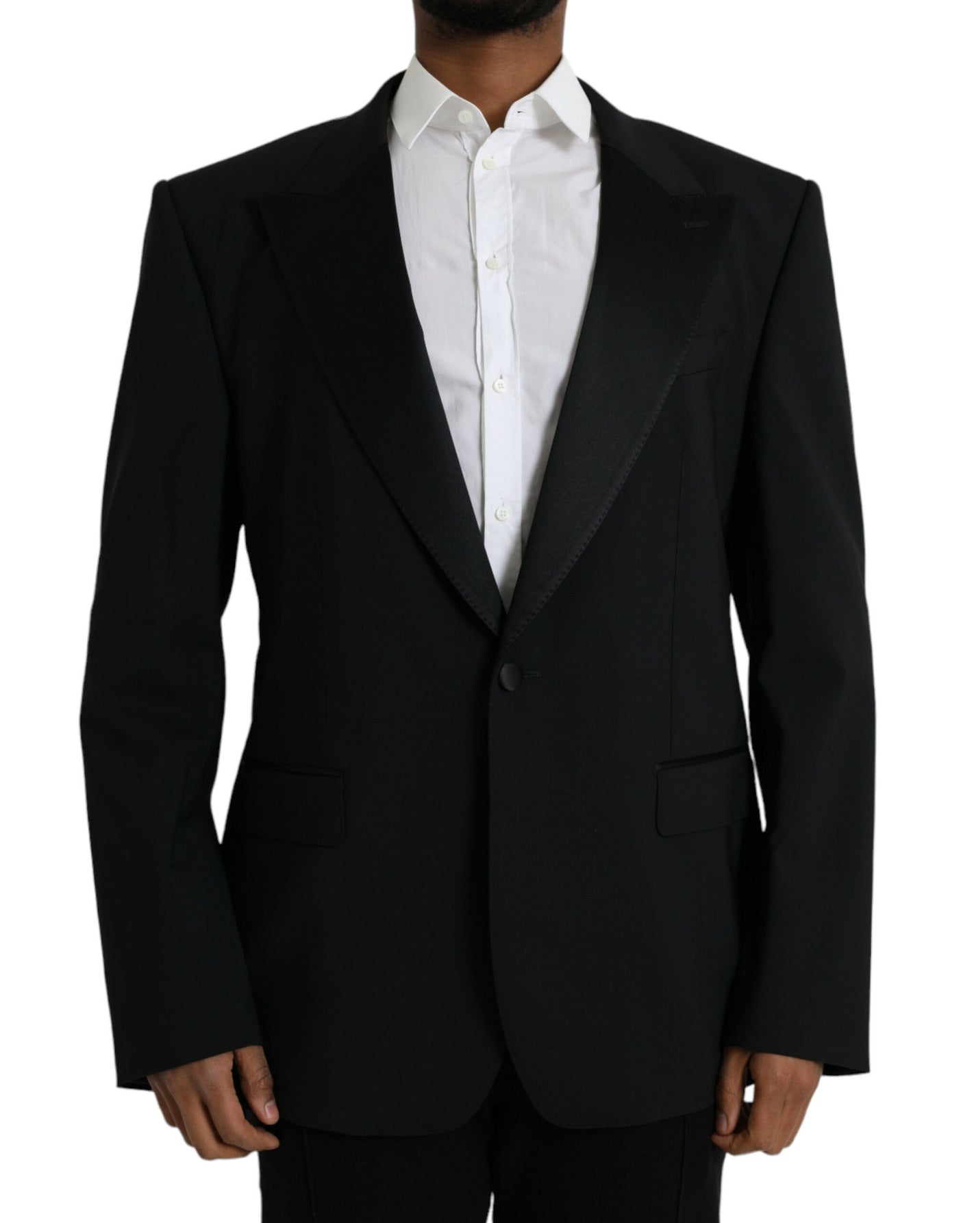 Schwarzer SICILIA Einreihiger Mantel Blazer