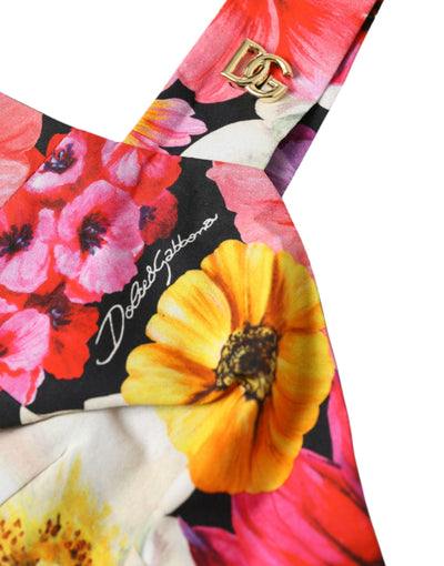 Exquisites Bustier-Crop-Top mit Blumenmuster