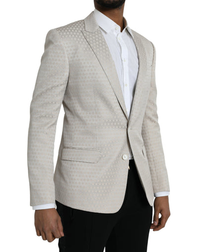 Beige MARTINI Einreihiger Mantel Blazer