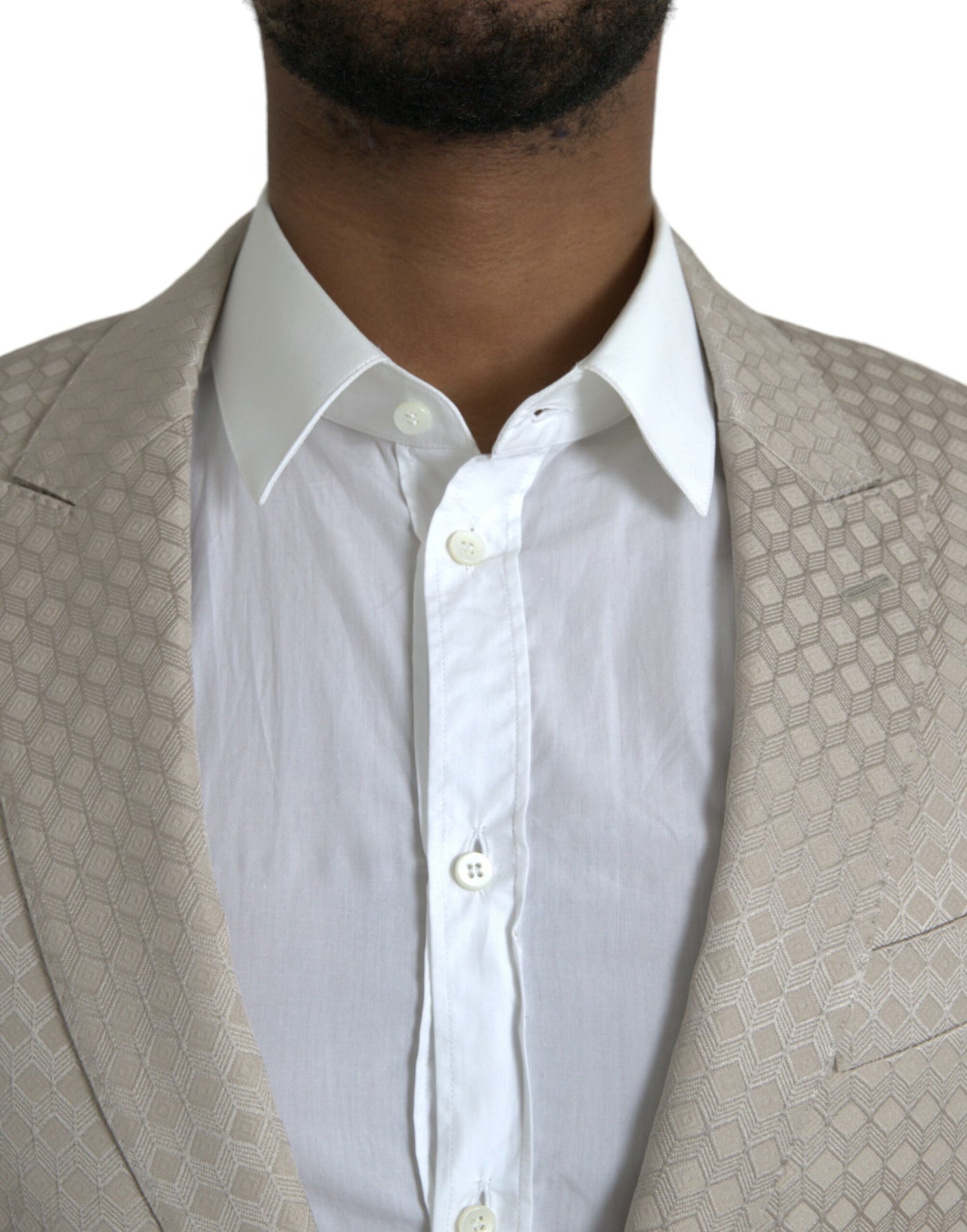 Beige MARTINI Einreihiger Mantel Blazer