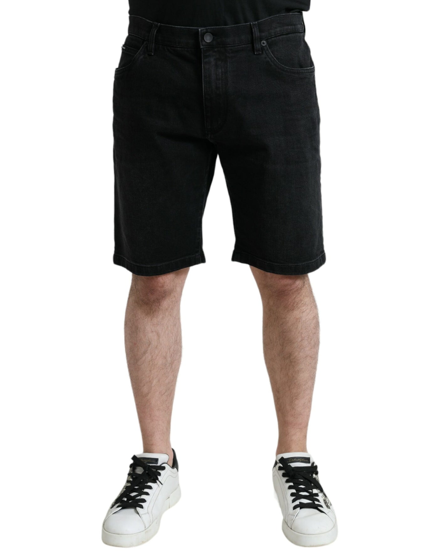 Schicke schwarze Bermuda Denim Shorts