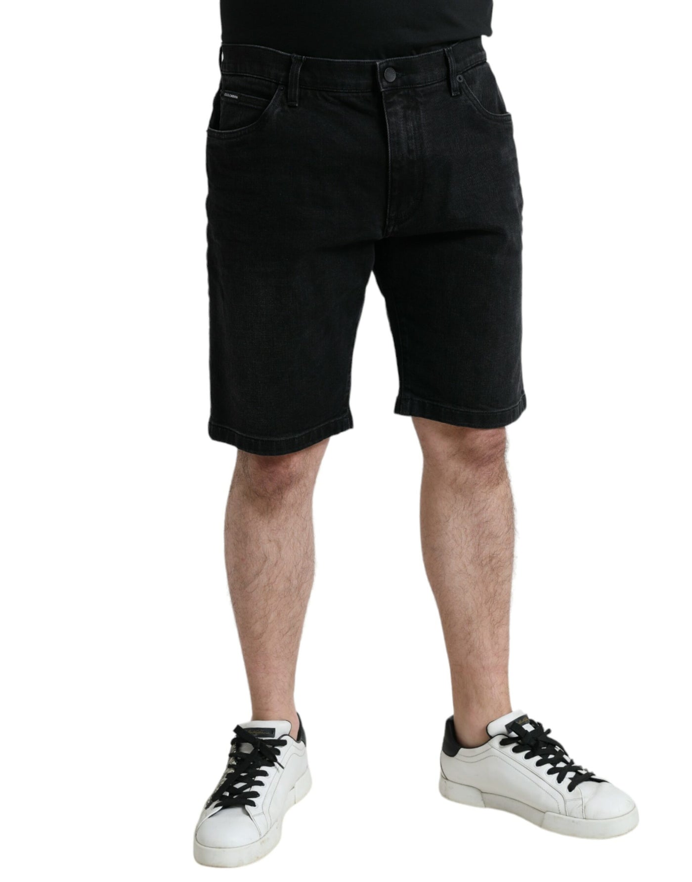 Schicke schwarze Bermuda Denim Shorts