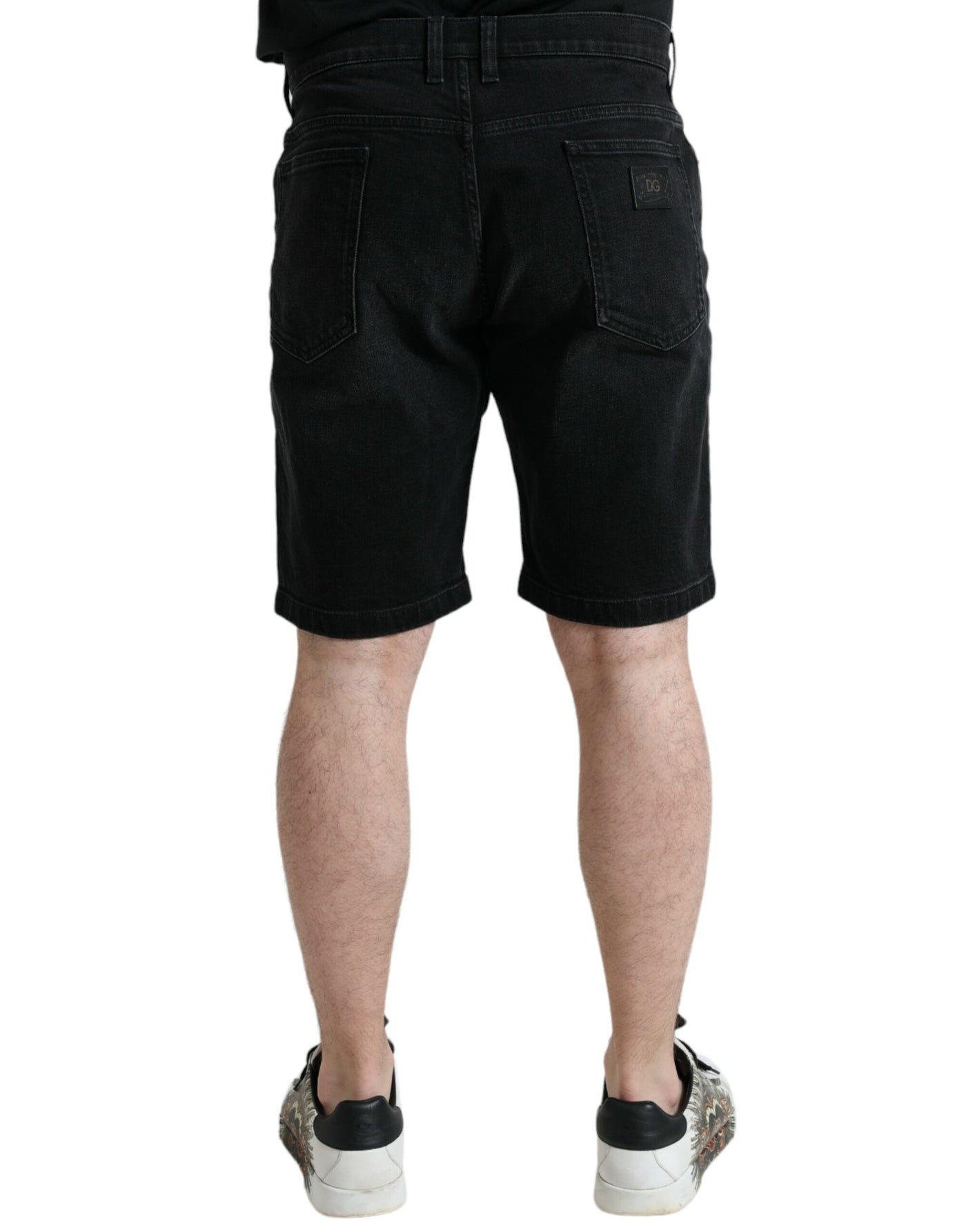 Schicke schwarze Bermuda Denim Shorts