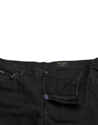 Schicke schwarze Bermuda Denim Shorts