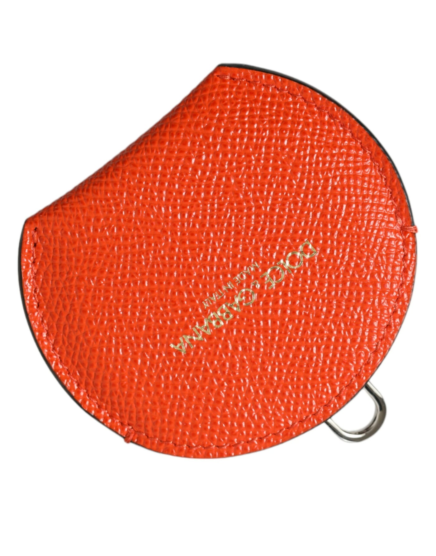 Eleganter orangefarbener Leder-Spiegelhalter