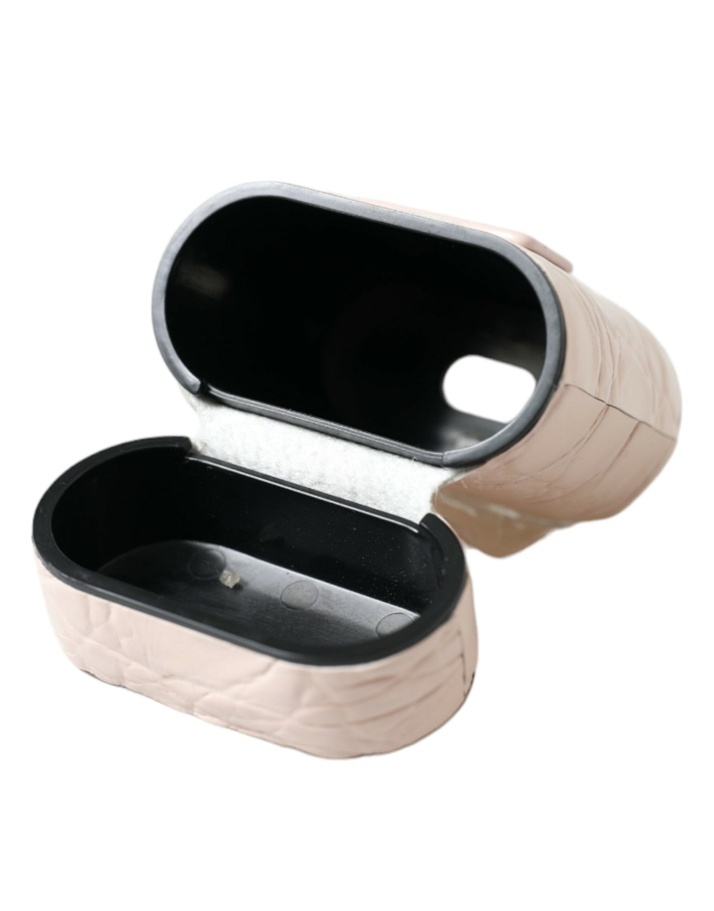 Elegantes hellrosa Leder Airpod Etui