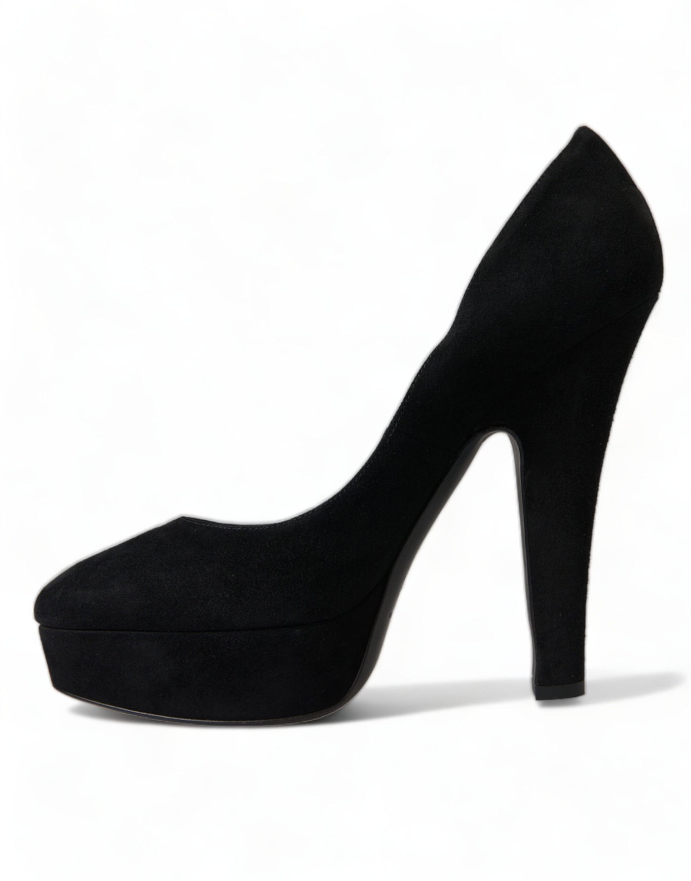 Schwarze Wildleder Pumps mit Absatz Raffinesse