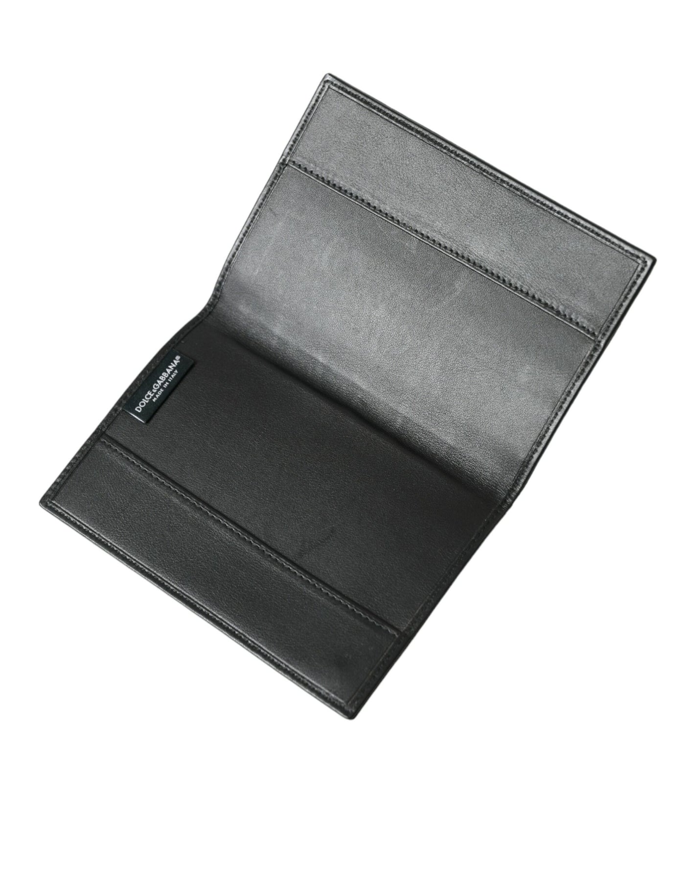 Schwarzes exotisches Leder Langes Bifold Passport Holder