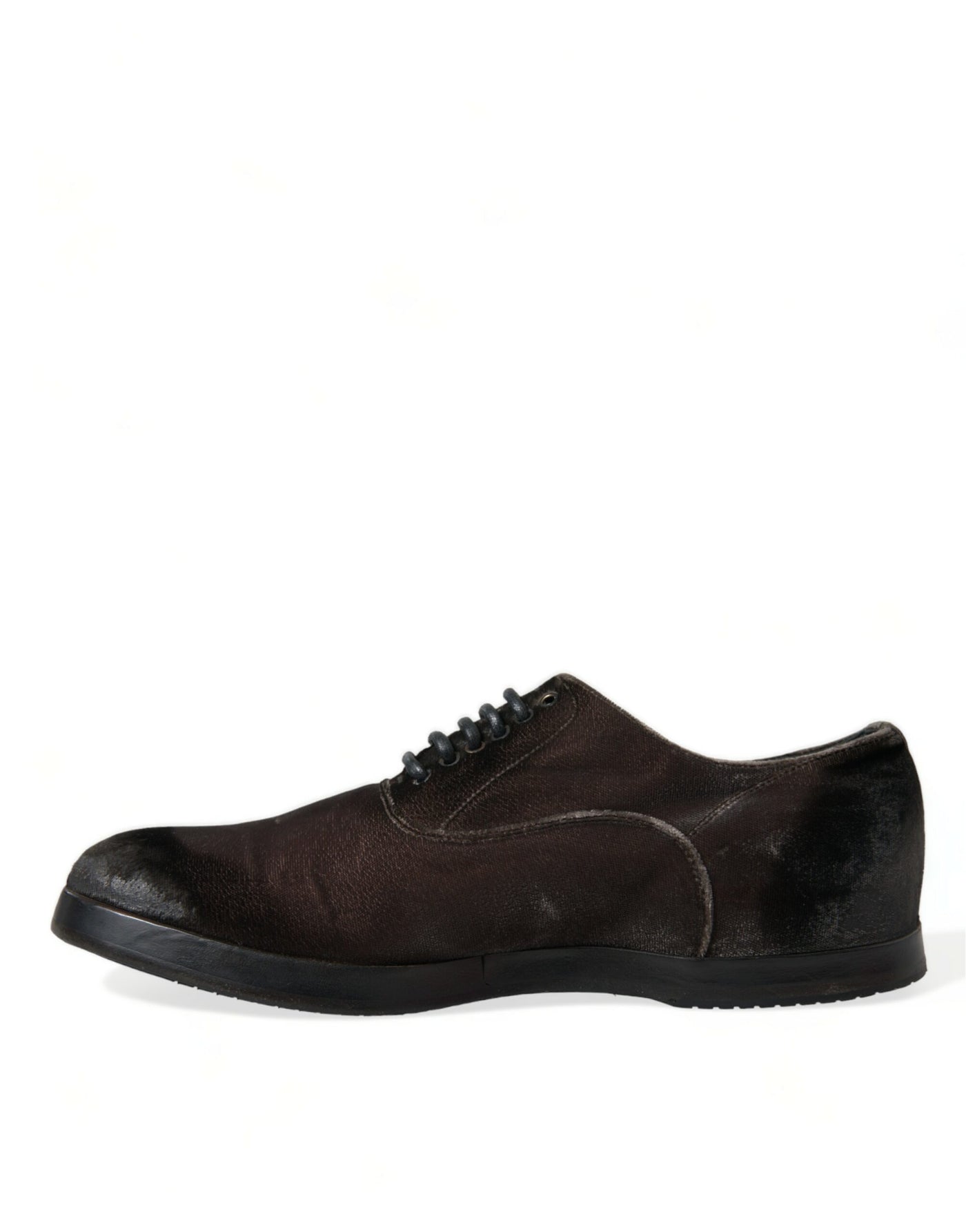 Elegante braune Samt-Oxford-Schnürschuhe