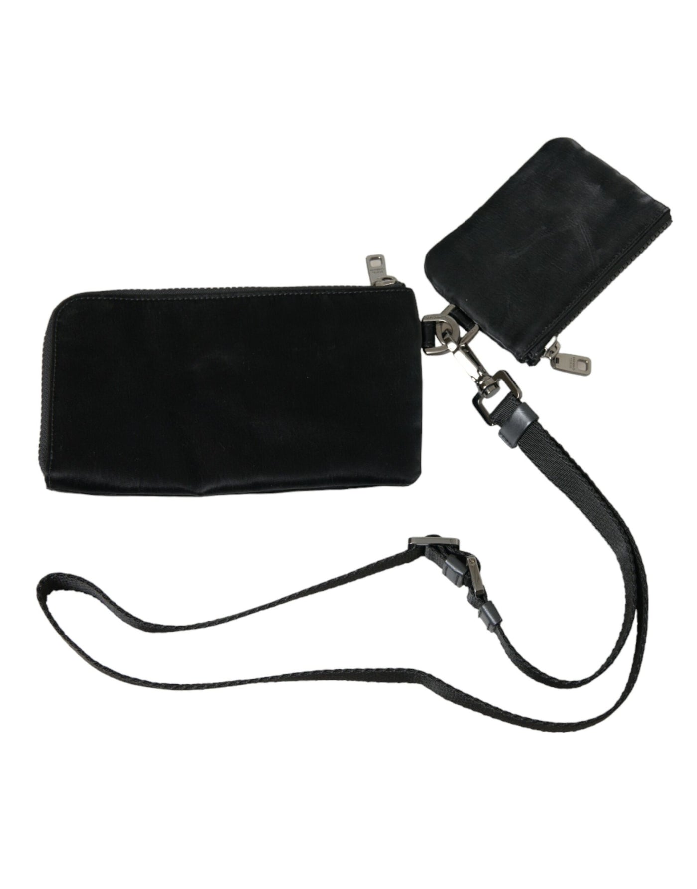 Elegante schwarze multifunktionale Leder Clutch