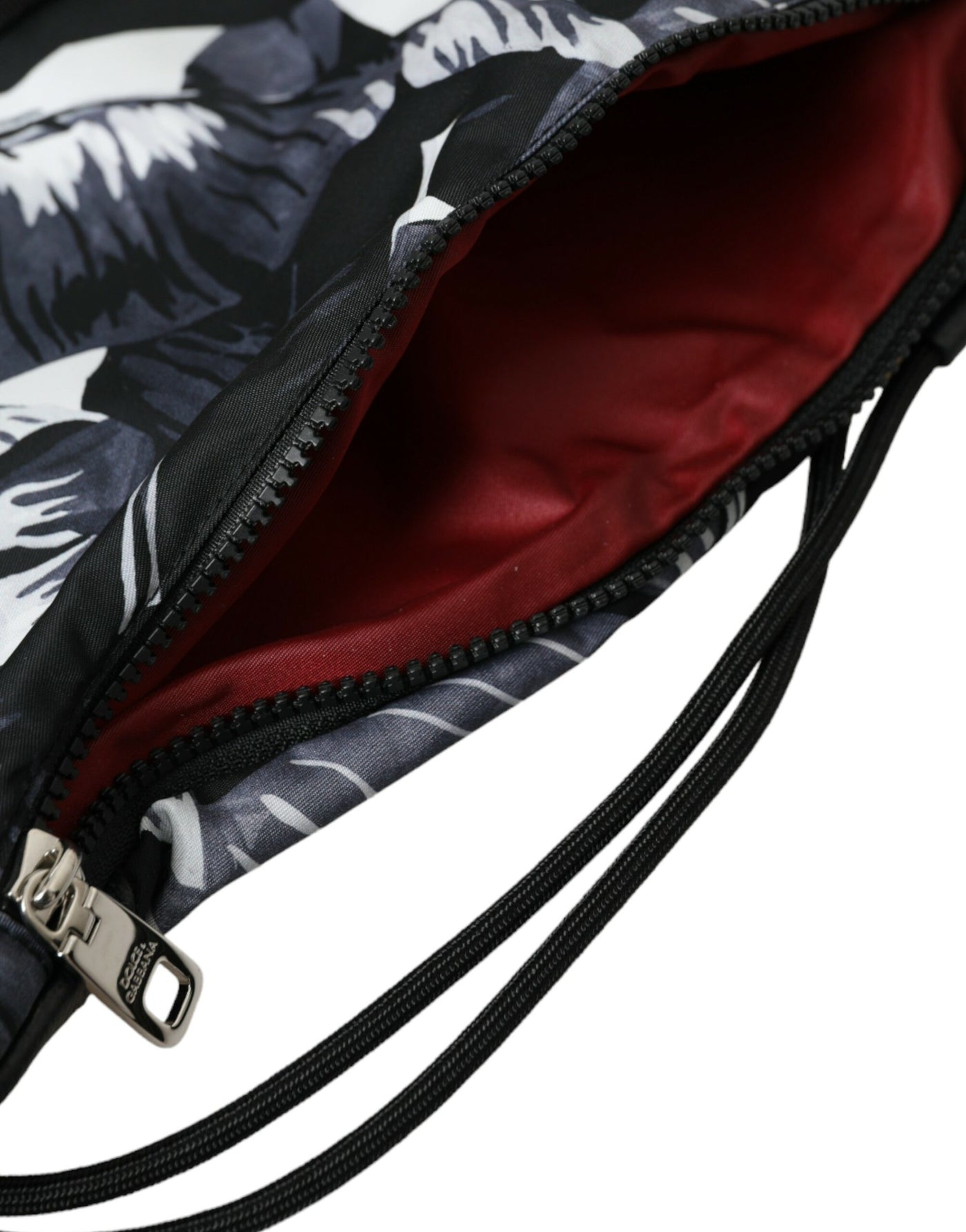 Elegantes schwarzes Blatt drucken Nap Sack Tasche