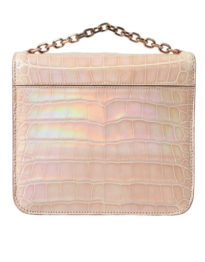 Elegante Mini-Kette Beige Clutch für Abend Eleganz