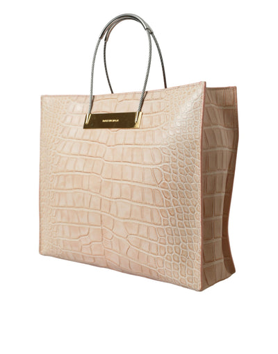 Alligatorleder Chic Pink Tote Bag