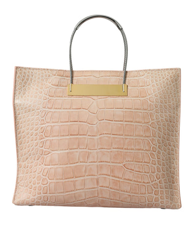 Alligatorleder Chic Pink Tote Bag