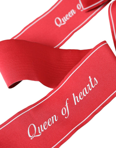 Roter Polyester-Gürtel QUEEN OF HEARTS