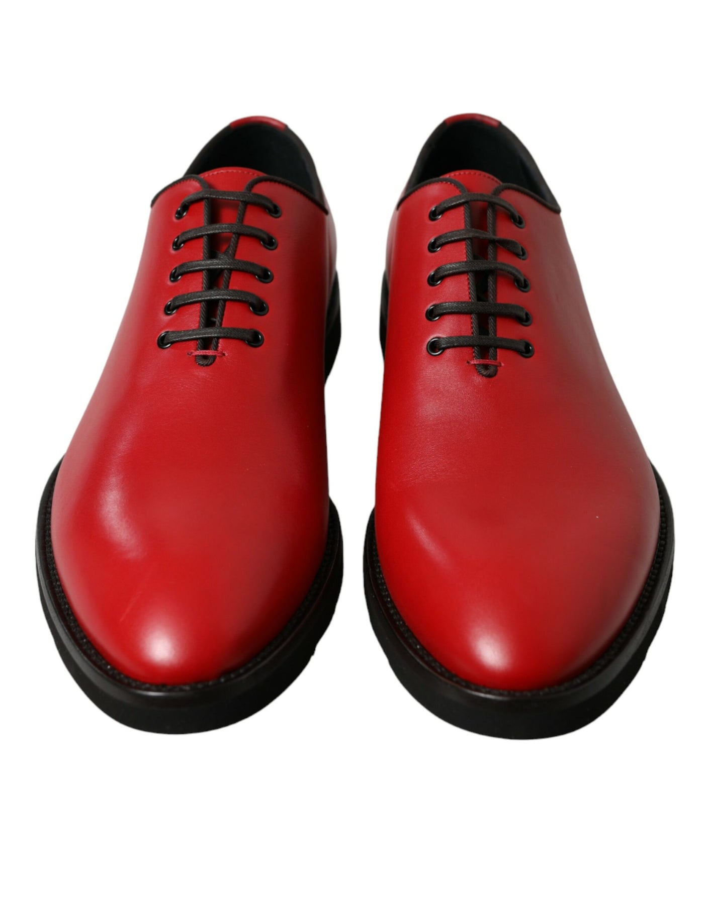 Elegante rote Oxford-Schuhe aus Leder