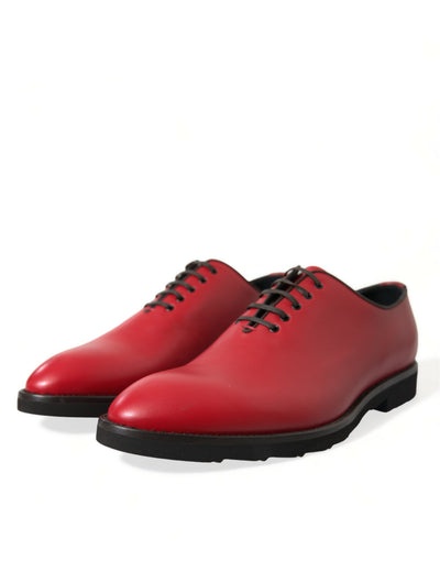 Elegante rote Oxford-Schuhe aus Leder