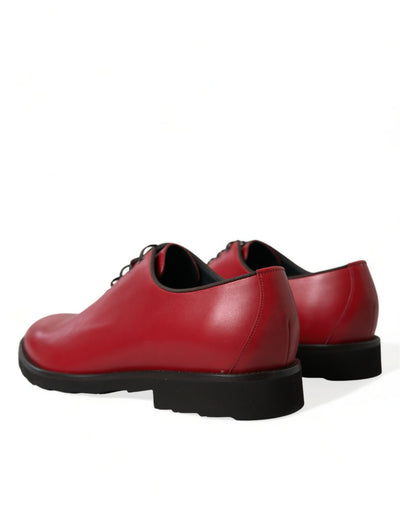 Elegante rote Oxford-Schuhe aus Leder