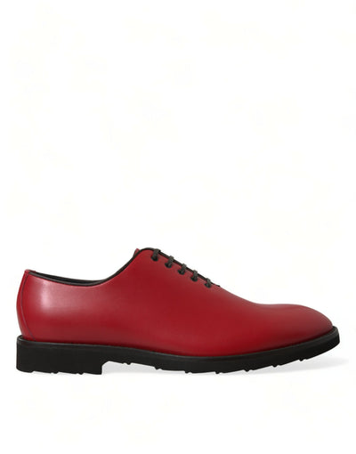 Elegante rote Oxford-Schuhe aus Leder