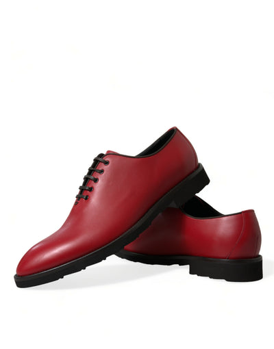 Elegante rote Oxford-Schuhe aus Leder