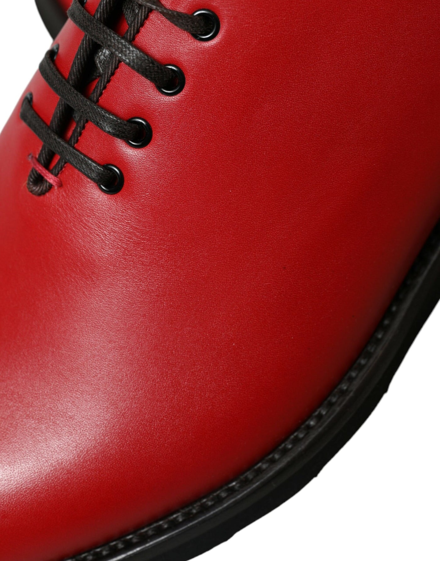 Elegante rote Oxford-Schuhe aus Leder