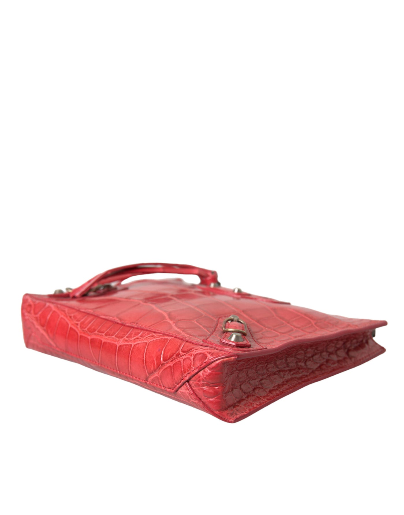 Exotische rote Alligatorleder Clutch