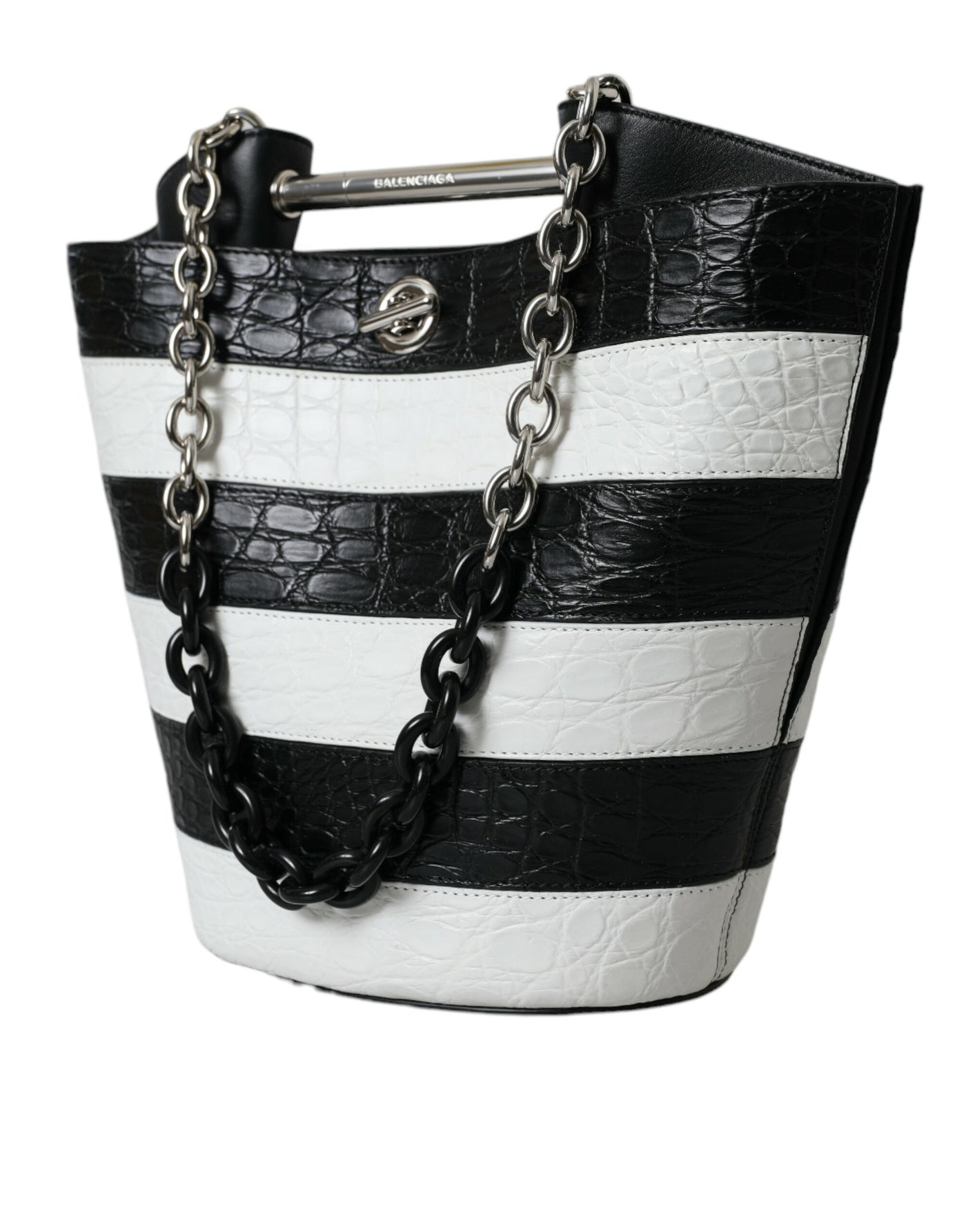 Schicke Maxi Bucket Bag aus Krokodilleder