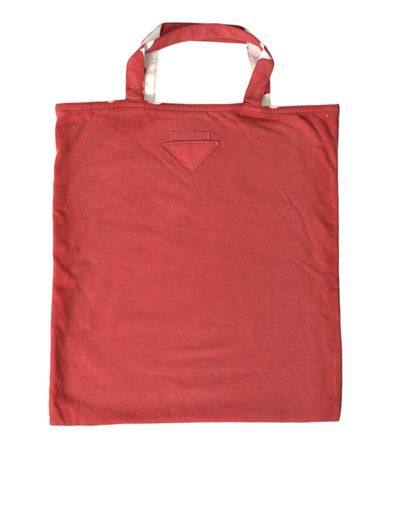 Schicke Tote Bag aus rotem und weißem Stoff