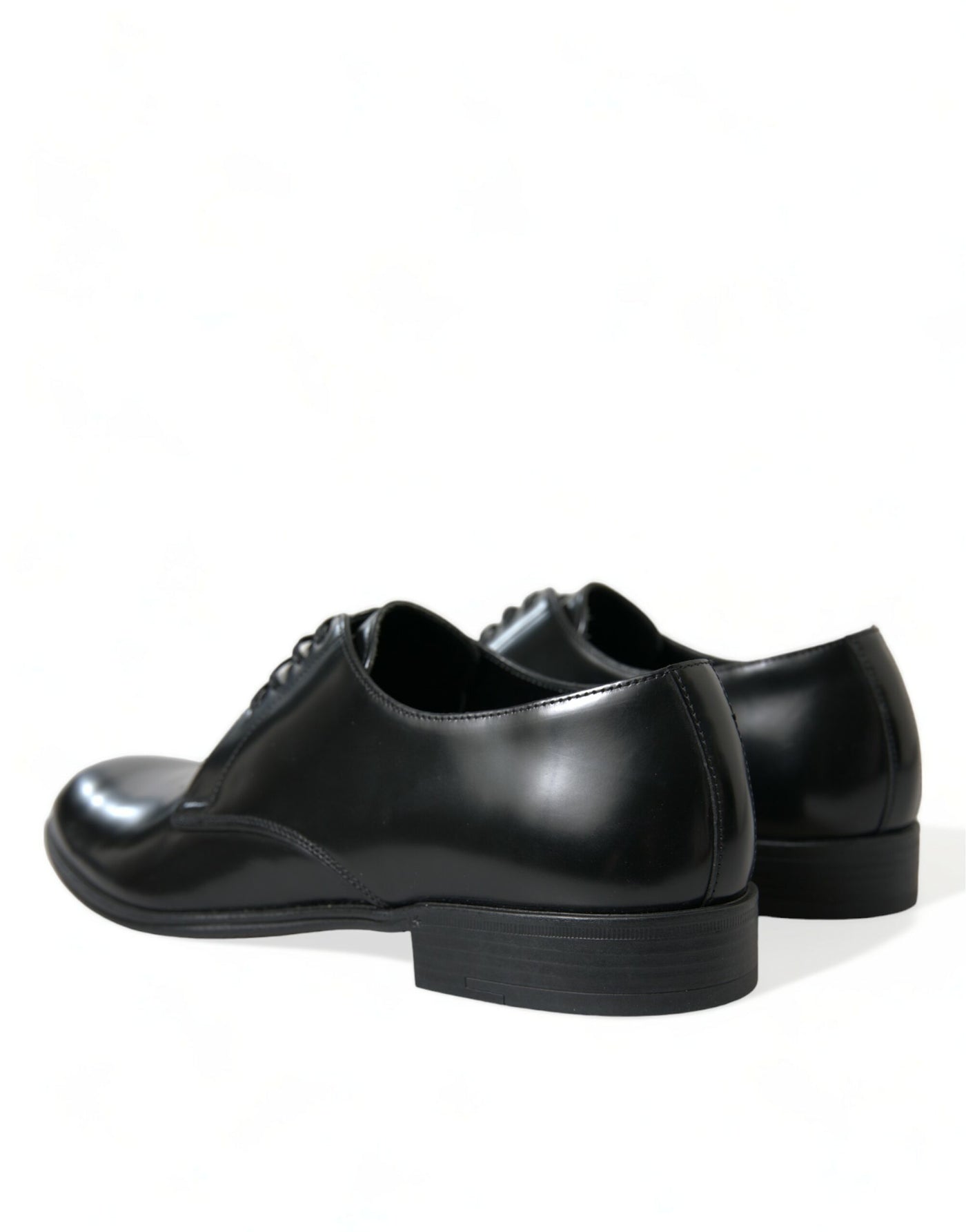 Elegante Schwarze Leder Derby Formale Schuhe