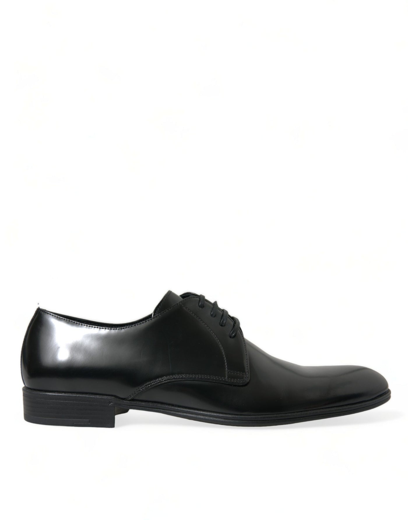 Elegante Schwarze Leder Derby Formale Schuhe