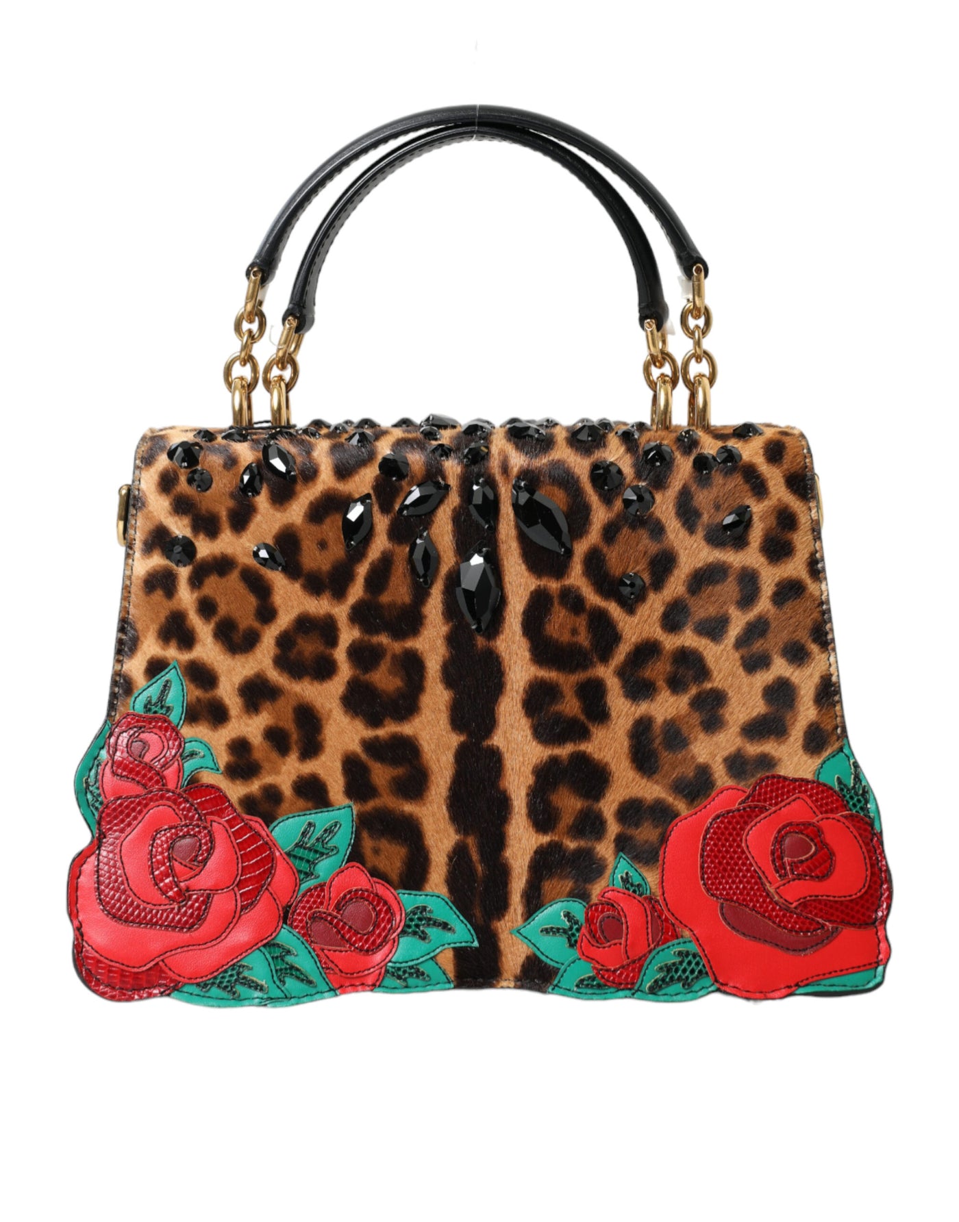 Schicke Tote mit Leopardenmuster und roten Rosen!