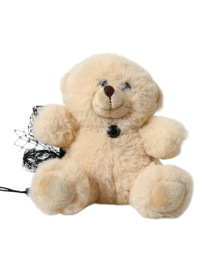 Beige Teddybär Mesh Net Band Haarspange