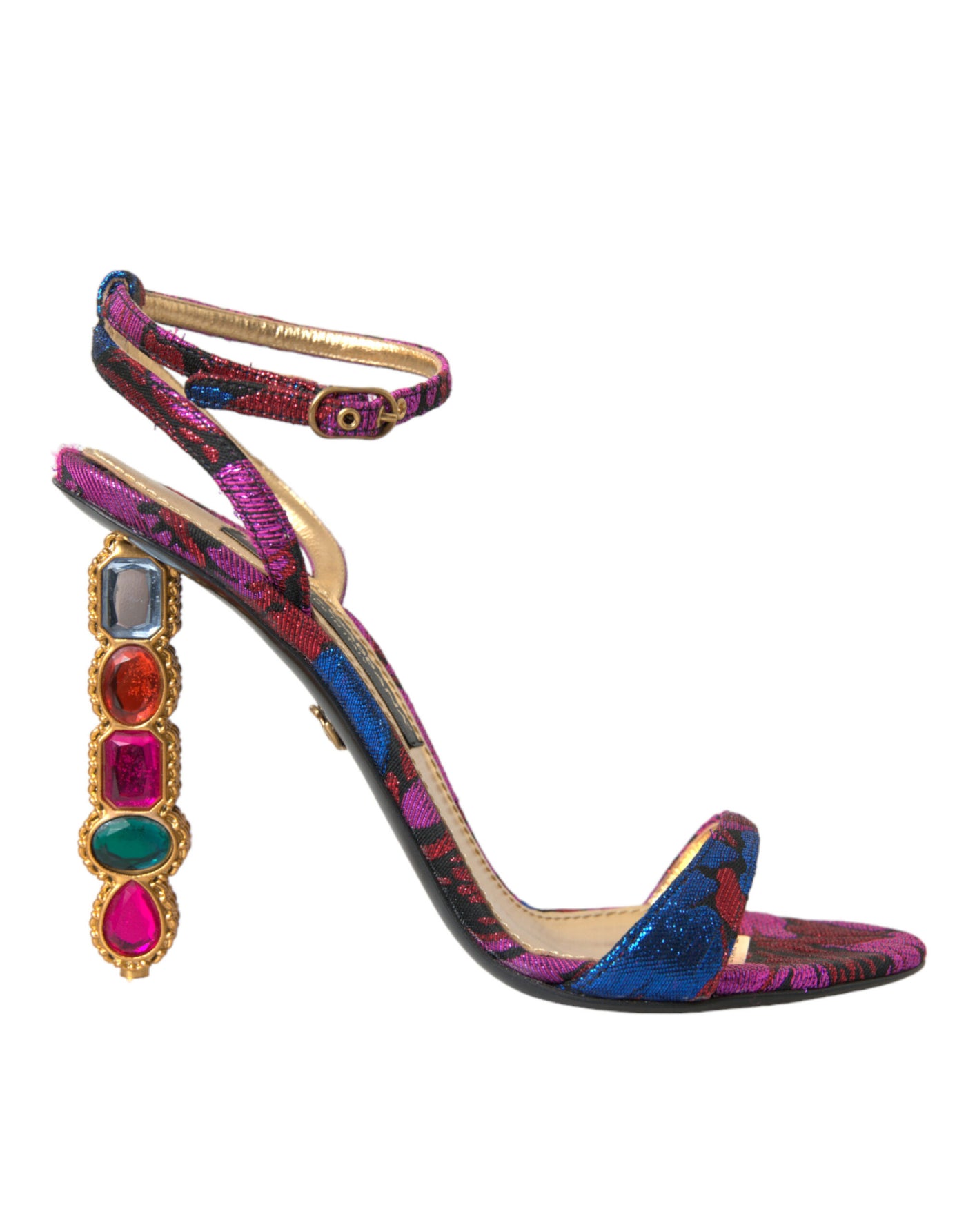 Multicolor Jacquard-Kristalle Sandalen Schuhe