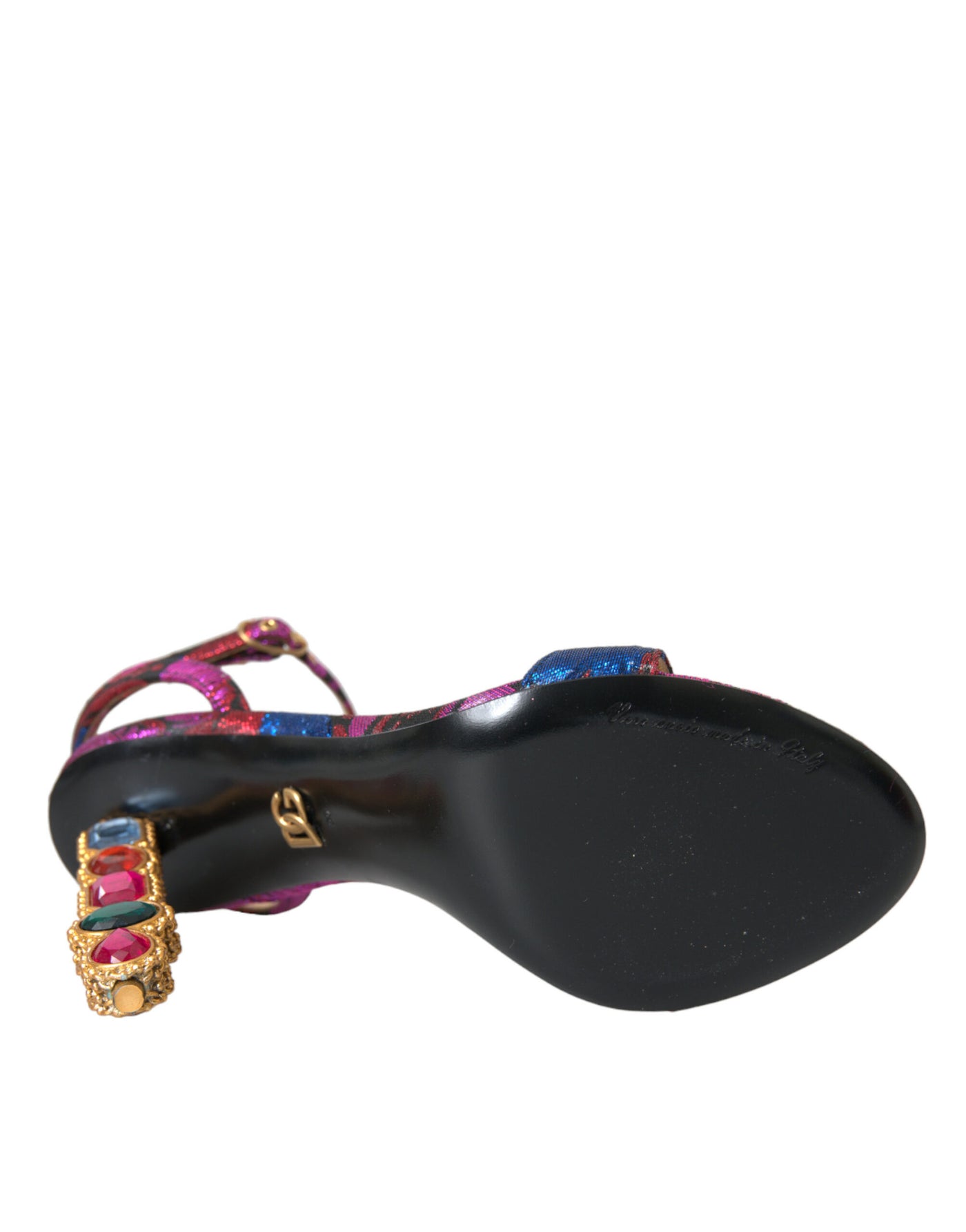 Multicolor Jacquard-Kristalle Sandalen Schuhe