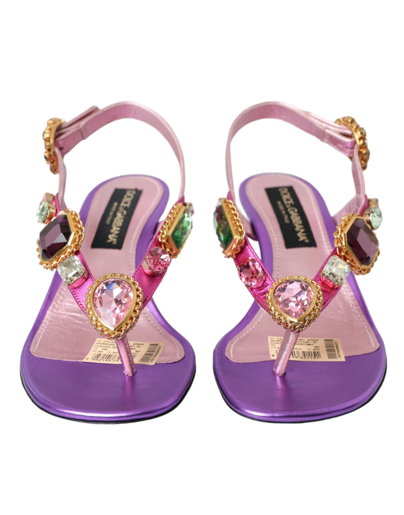 Multicolor Kristalle Slingback Sandalen Schuhe