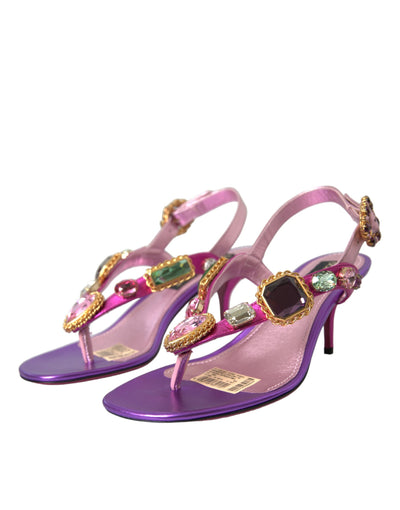 Multicolor Kristalle Slingback Sandalen Schuhe