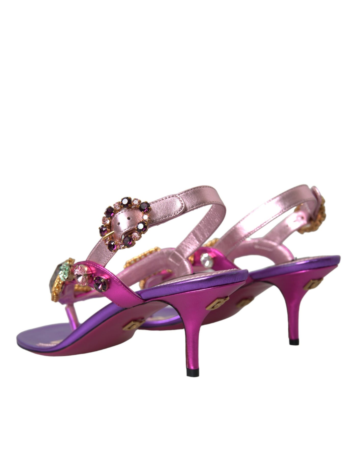 Multicolor Kristalle Slingback Sandalen Schuhe