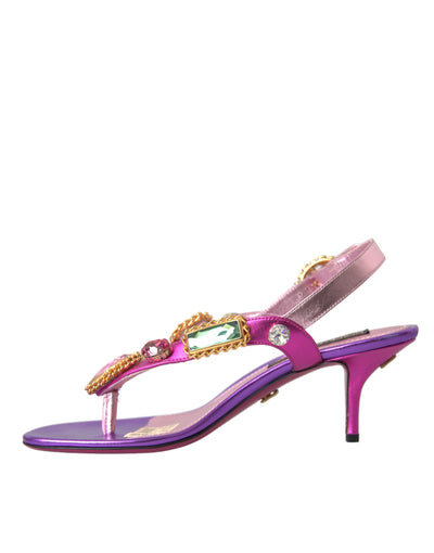 Multicolor Kristalle Slingback Sandalen Schuhe