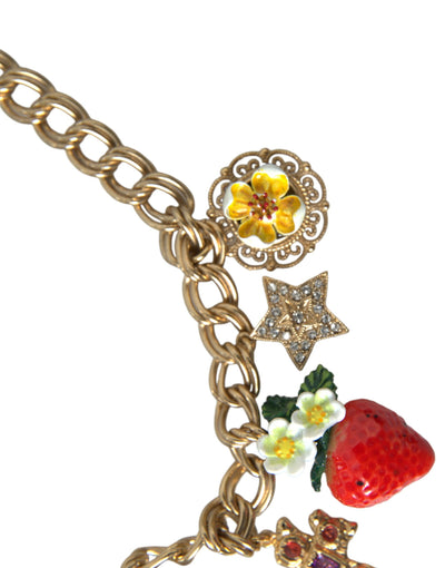 Goldkette Rose Kreuz Strawberry Star Anhänger Halskette