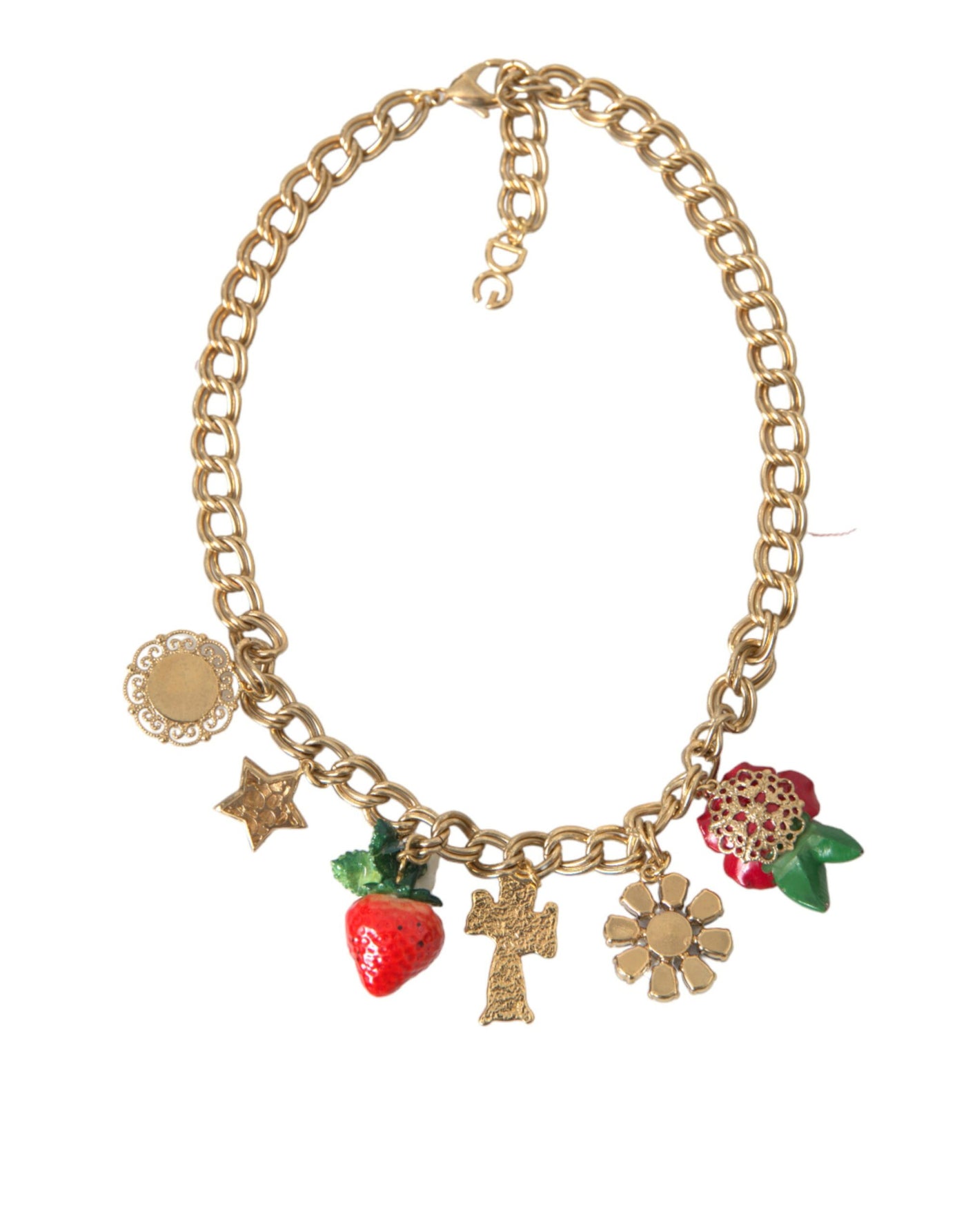 Goldkette Rose Kreuz Strawberry Star Anhänger Halskette