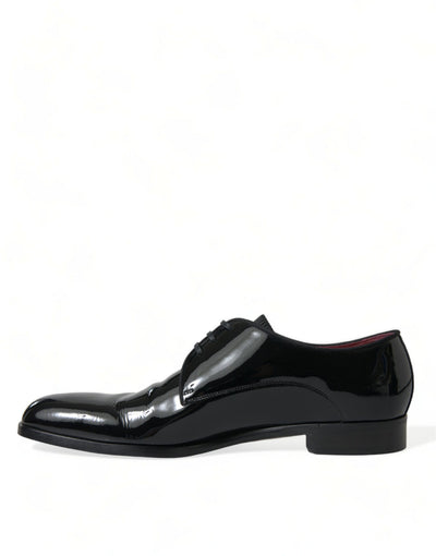 Elegante schwarze Derby-Schuhe aus Kalbsleder