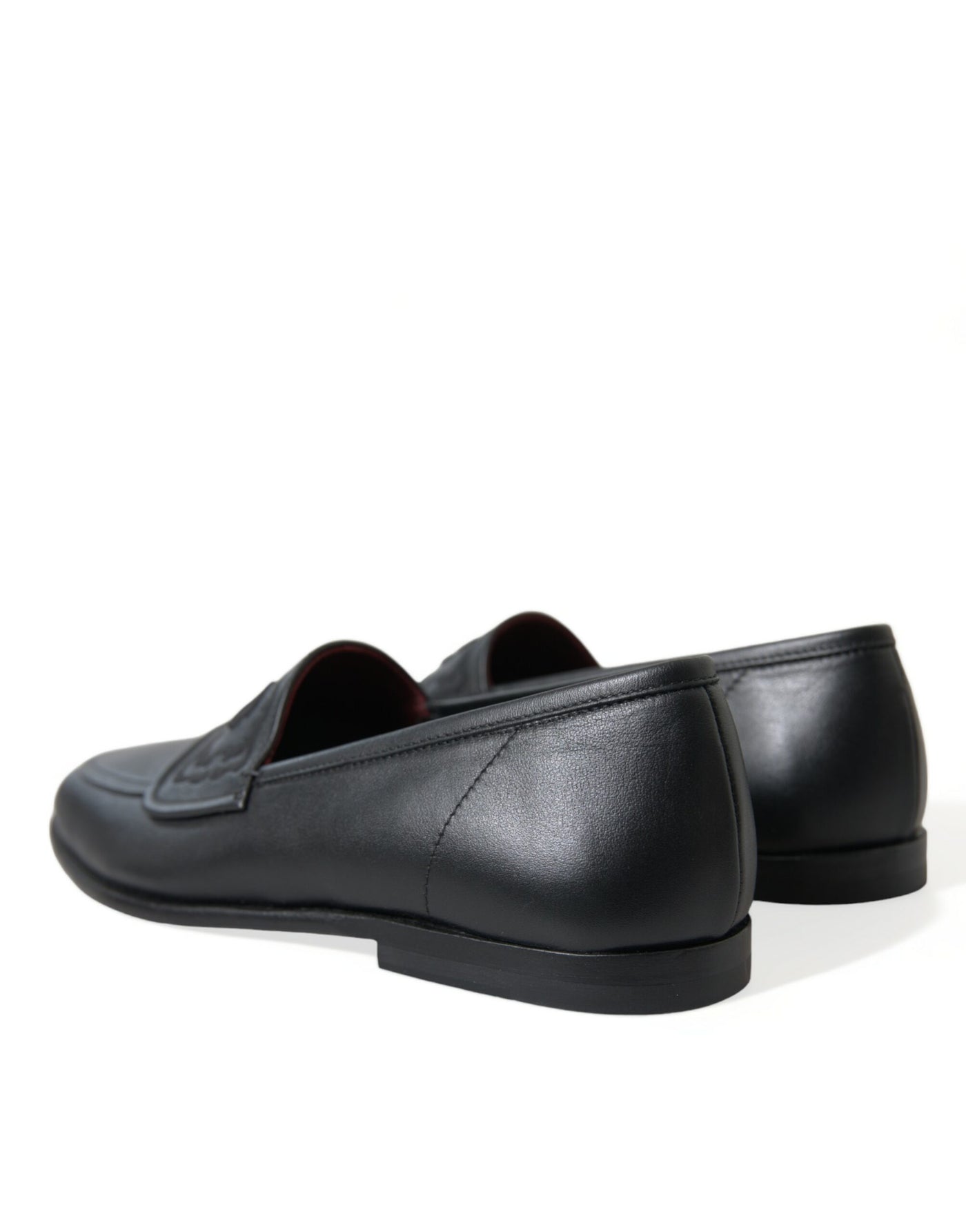 Elegante schwarze bestickte Loafers