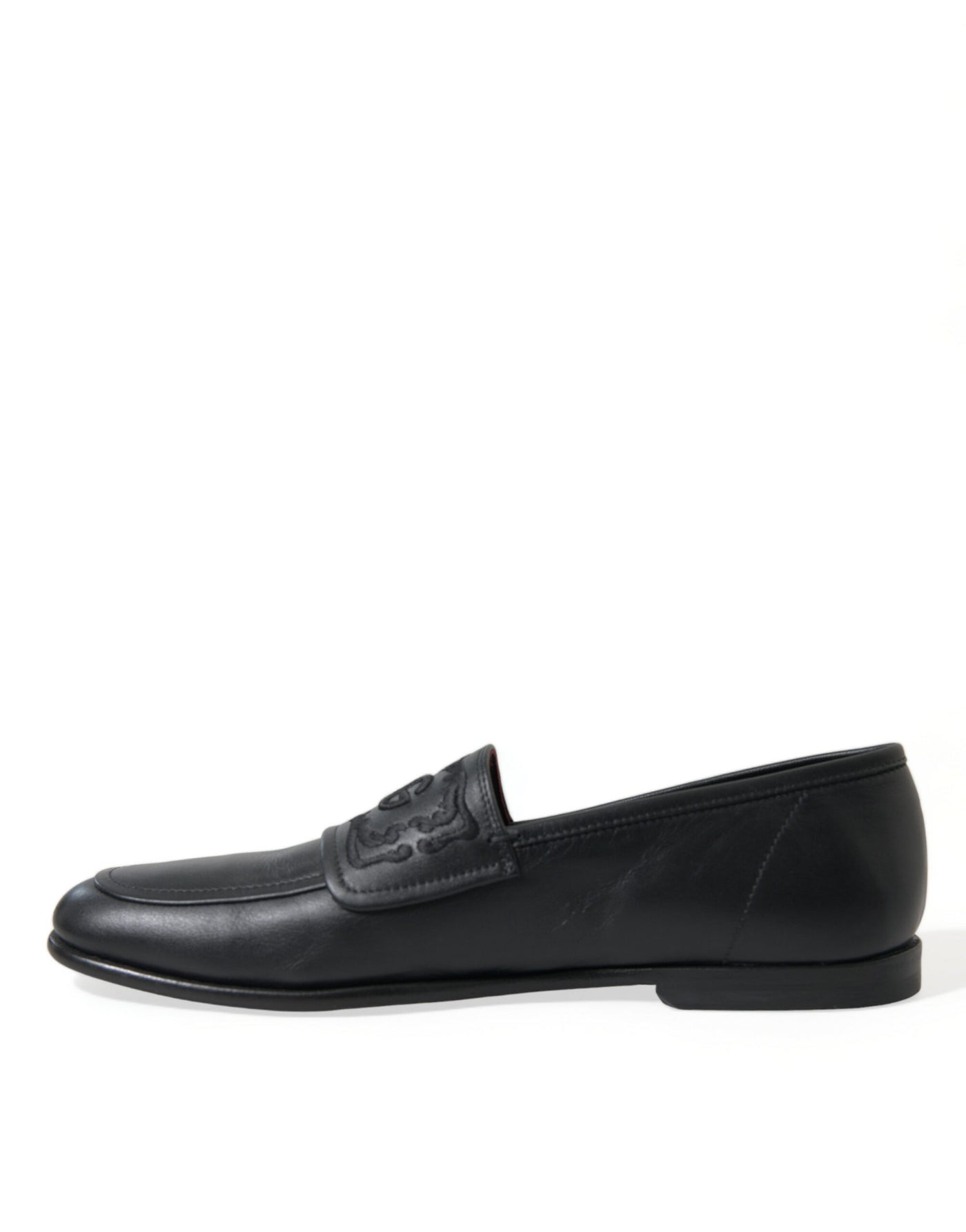 Elegante schwarze bestickte Loafers